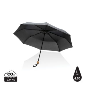 Mini paraguas RPET 190T  de bambú 20.5″ Impact AWARE ™