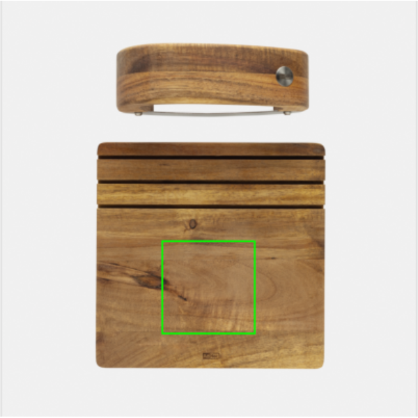 Cuchillo para picar AdHoc RoccaVerde con tabla de cortar - Imagen 2