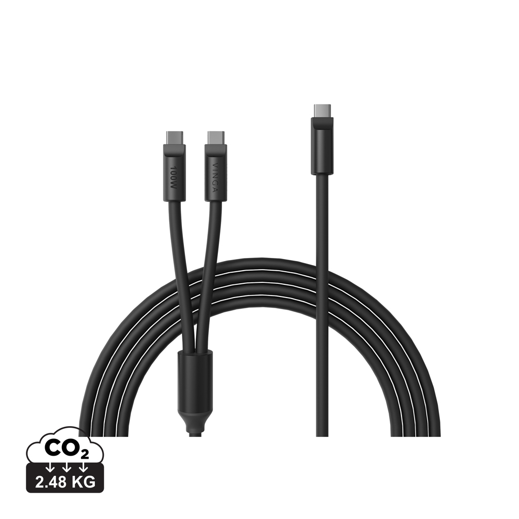 Cable de carga múltiple de silicona VINGA Baltimore (C+2C)